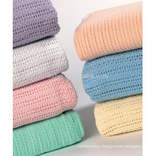 100 Cotton Airline Cellular Blankets For Summer